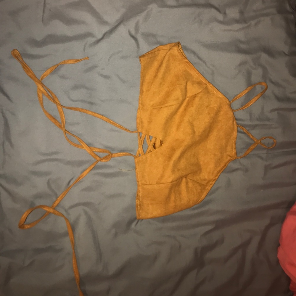 Boho wrap around/ tie crop top!