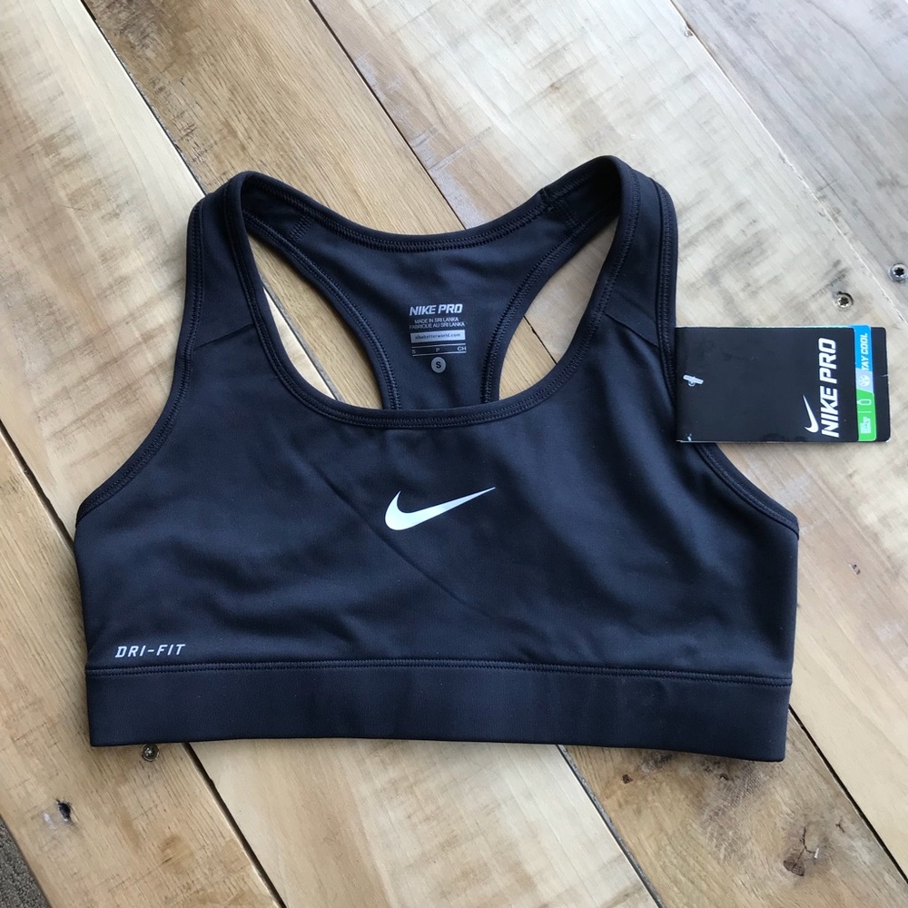 NWT Nike Pro Dri-fit black sports bra, size small