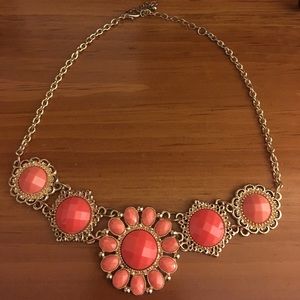 Coral statement necklace