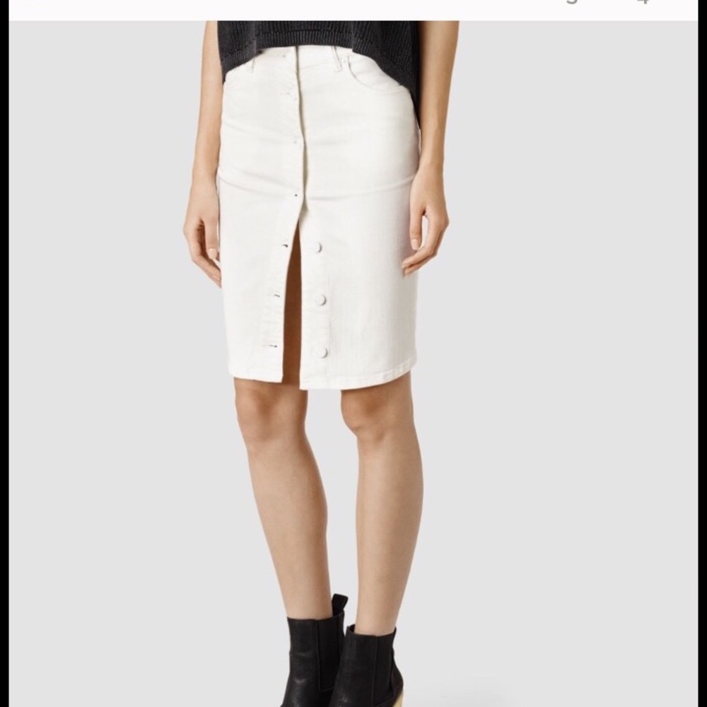 All Saints Button Up Skirt