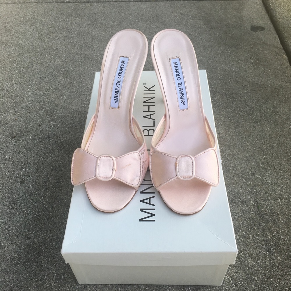 Manolo Blahnik sandal with 3 inch heel