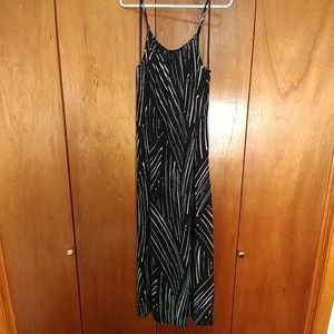 Black and white maxi dress