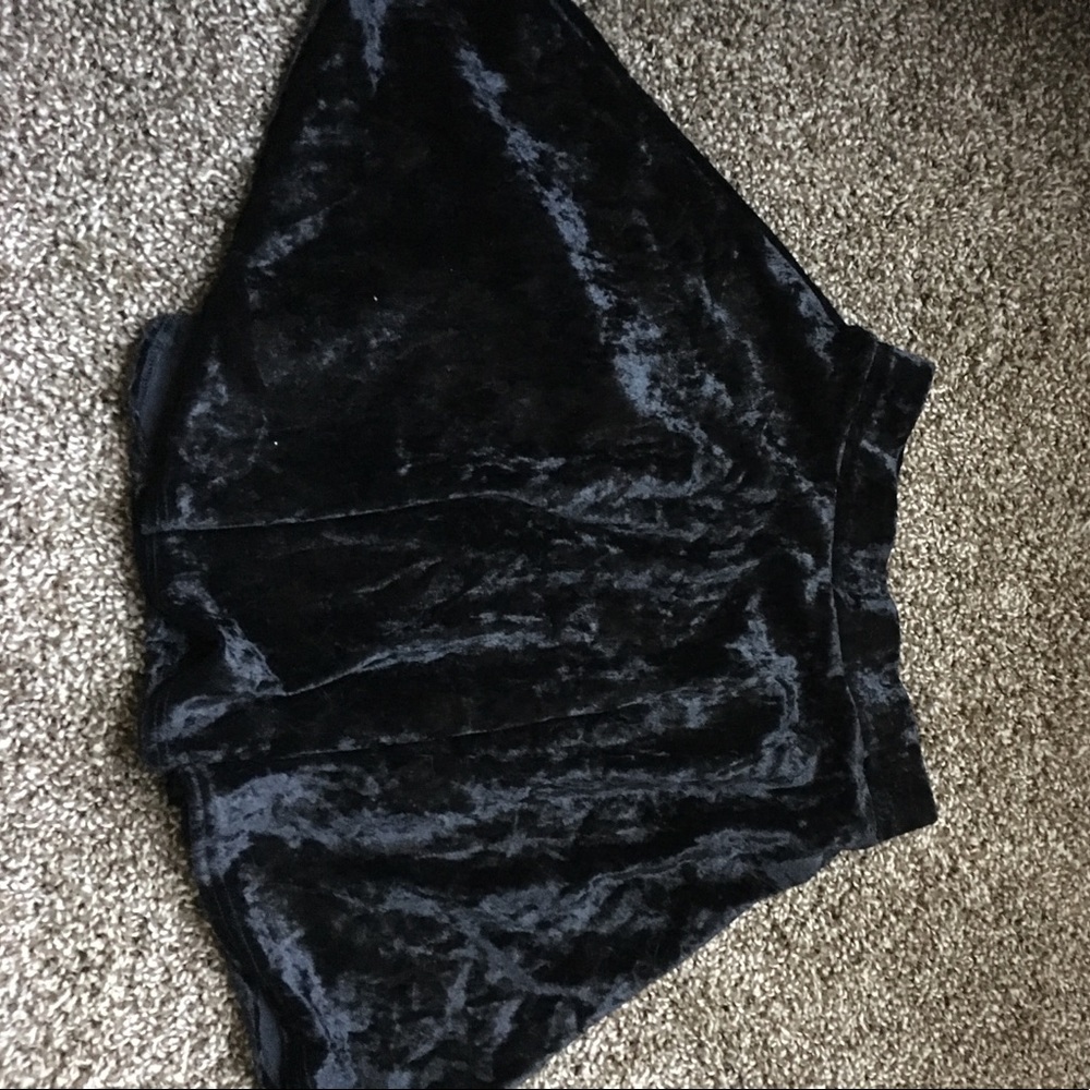 Black Velvet Skater Skirt
