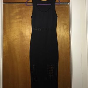 Bodycon Black Peek a Boo Dress