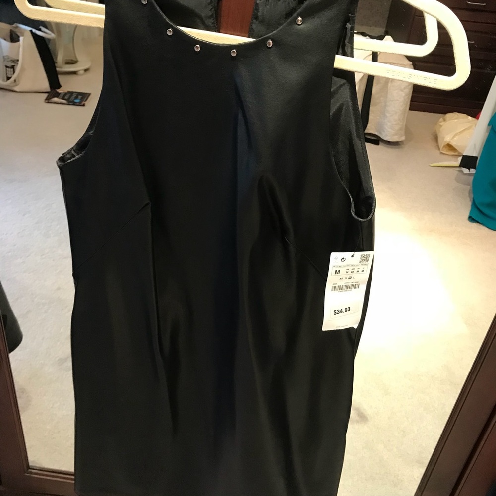 Zara mini dress faux leather