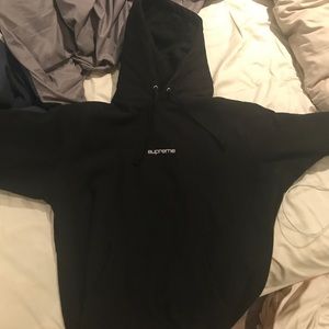 Supreme Compact Logo Hoodie (Black)