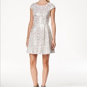Calvin Klein Women's Sequin Cap-Sleeve Dress
