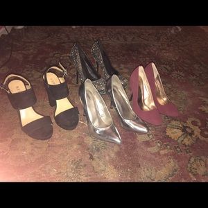 4 pairs of heels