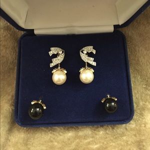 Jacqueline Kennedy Faux Pearl Drop Earring Set