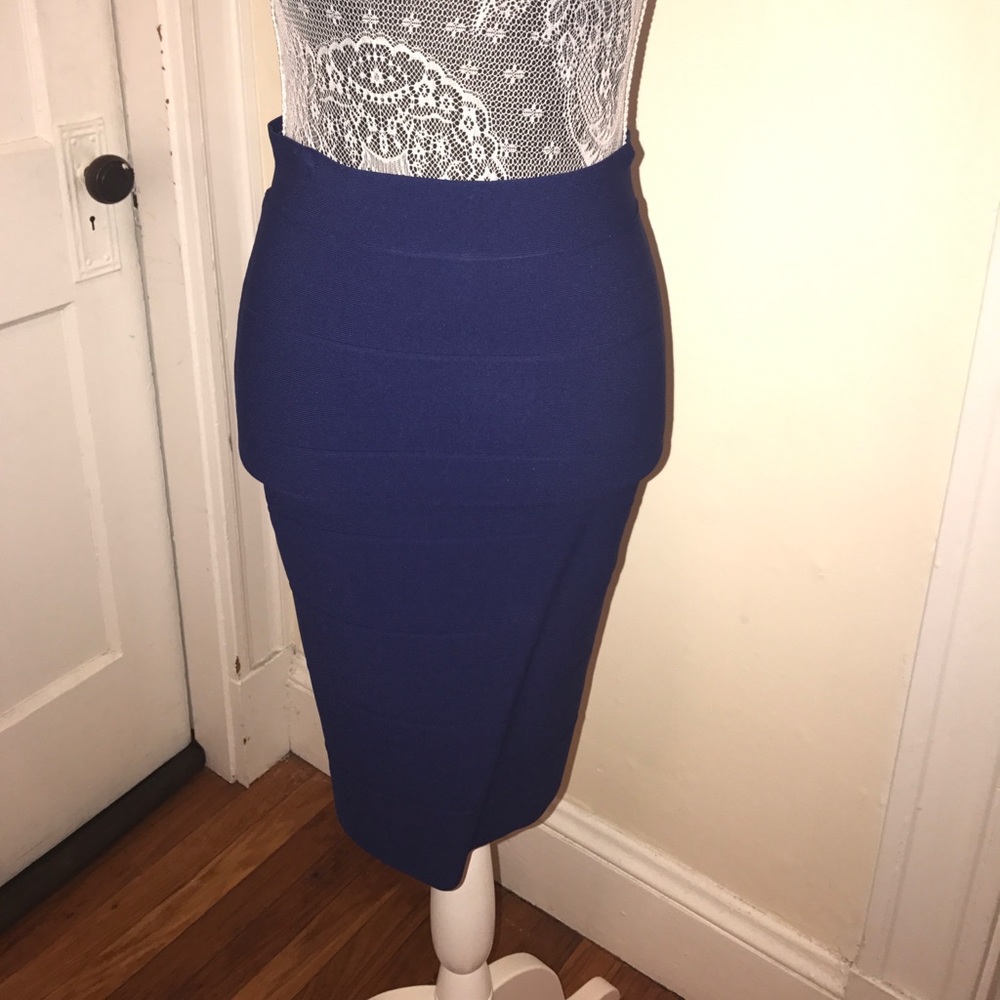 Navy blue pencil skirt. Never worn