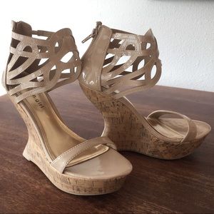 Cork platform wedges