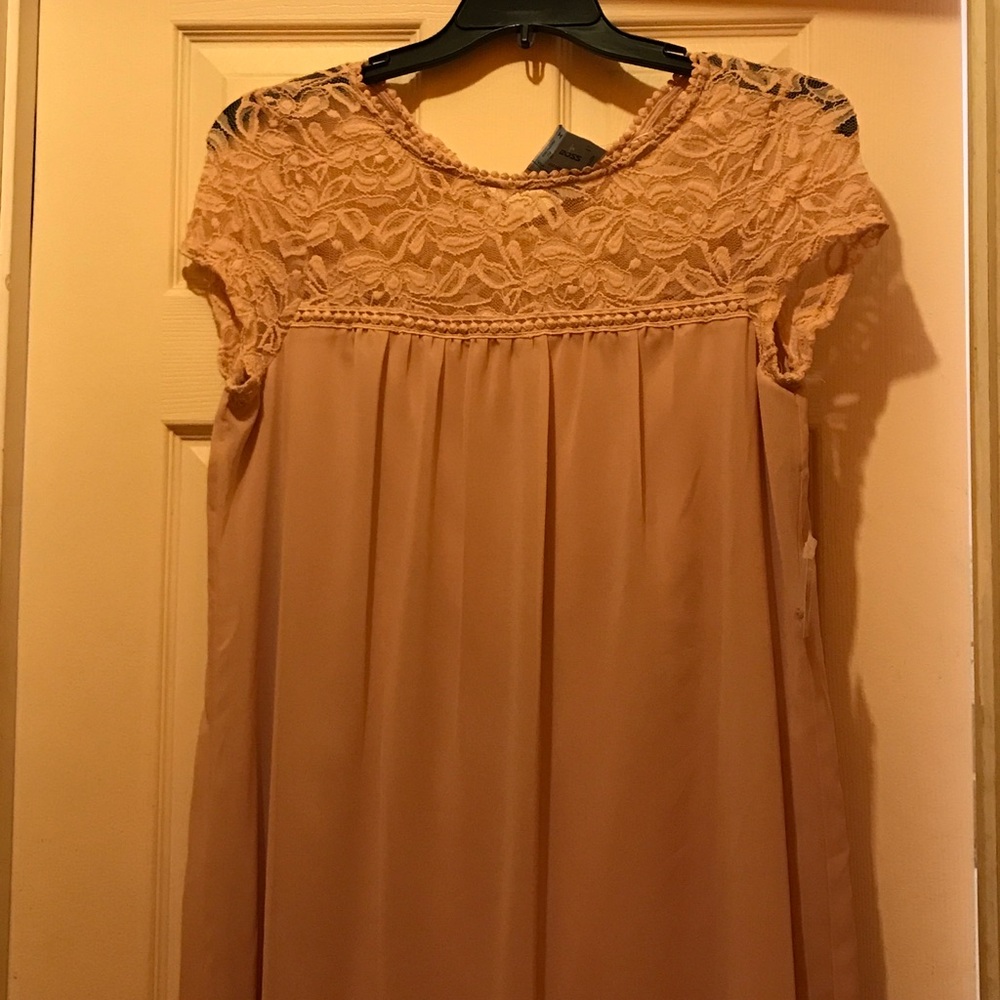 Peach colored doll baby dress