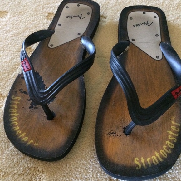 Fender Shoes Fender Stratocaster Flip Flops Pick Scratches Poshmark