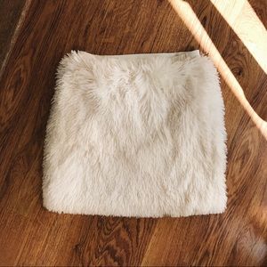 Fuzzy white mini skirt halloween