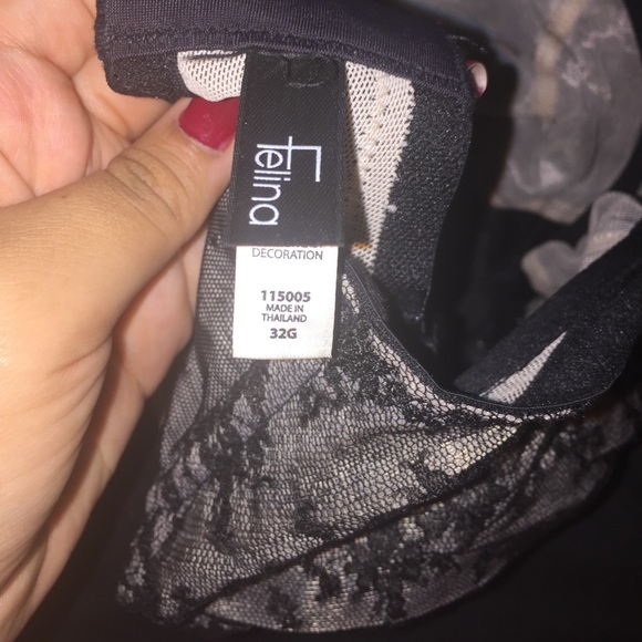 Black / brown lace bra - Picture 3 of 3