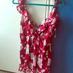 Mink Pink enchanted rose romper NWT