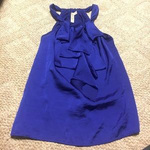 Blue Satin Top