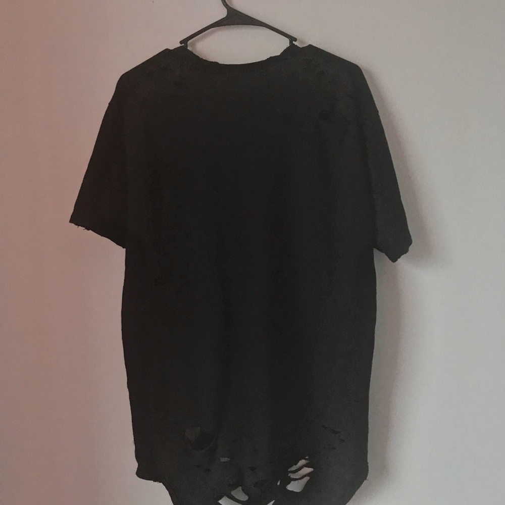 Distressed Black T-shirt
