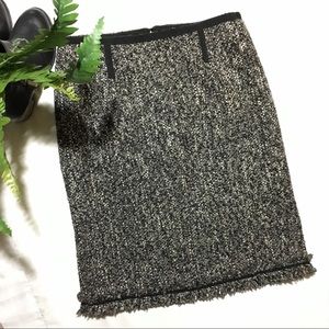 💫HP💫TALBOTS black/white/brown tweed pencil skirt