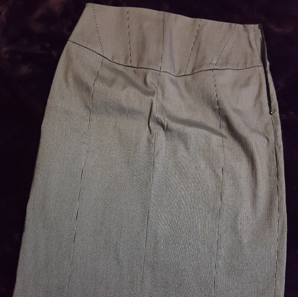 Pinstripe pencil skirt