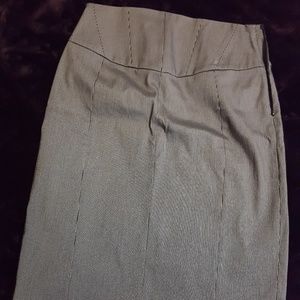 Pinstripe pencil skirt