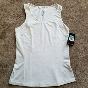 Nike New w/ tags DRY Fit v-neck white tank