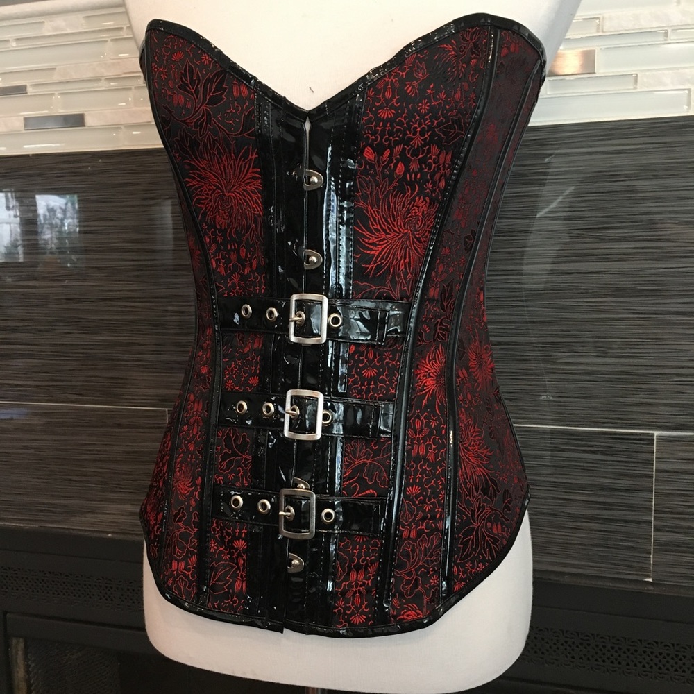 Red Floral Corset