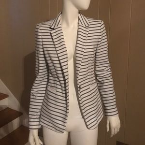 Express white striped blazer