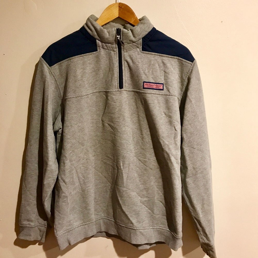 🍂 Grey 1/4-Zip Vineyard Vines Pullover