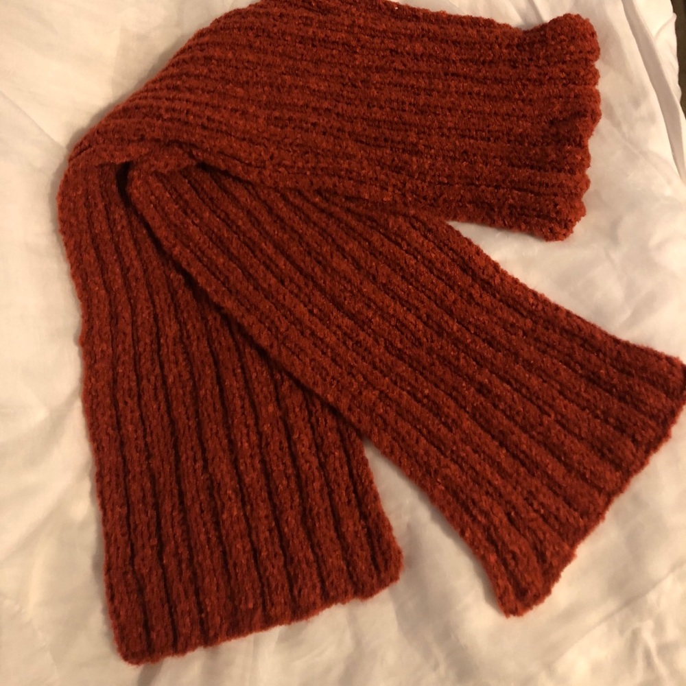 Hand knitted scarf