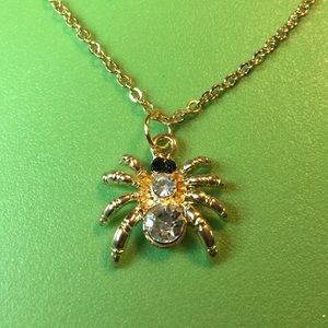 crystal spider necklace/earrings set