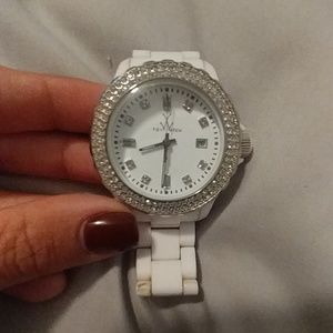 Toy Watch brand White Watch with Crystals