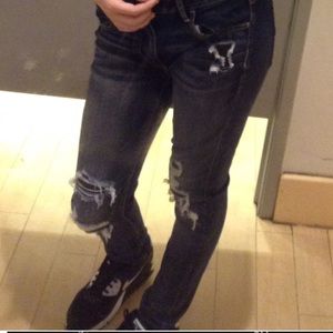 Super stretch dark wash jeggings