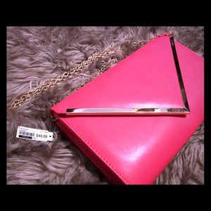 Hot pink crossbody / clutch bag