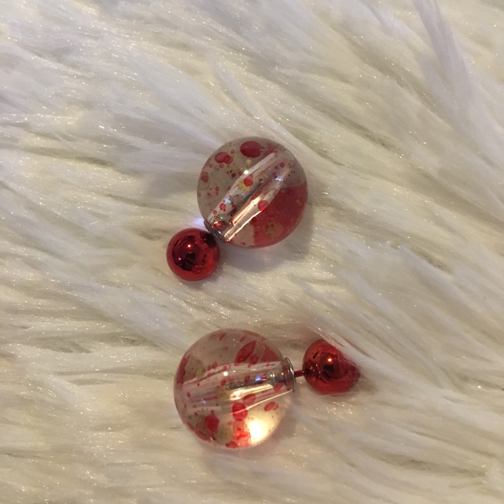 spooky splatter double sided earrings