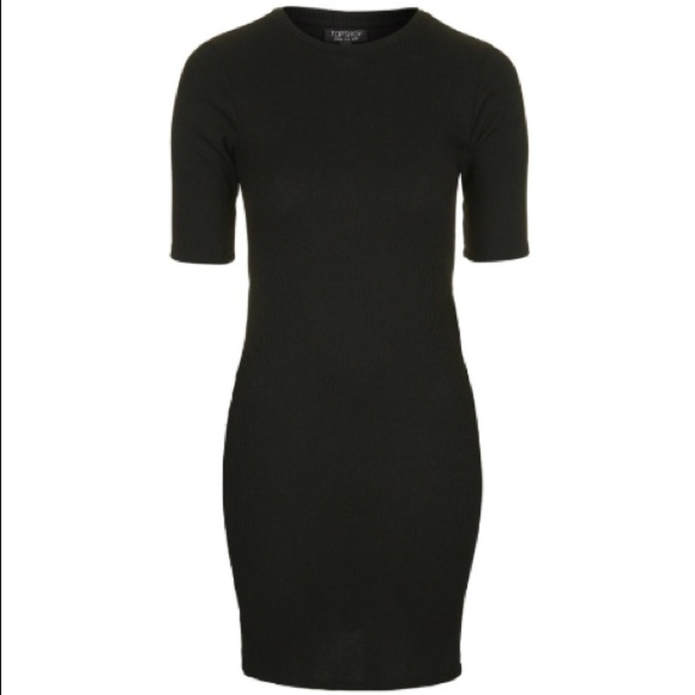 Black Ribbed Topshop Dress