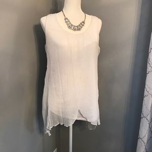 White sheer tank