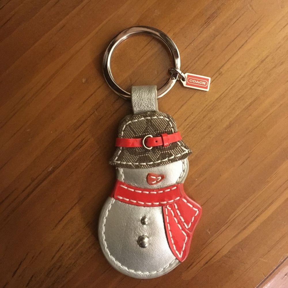 Coach snowman keychain