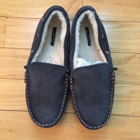 Lands' End Other - Land's End Grey slip on moccasins
