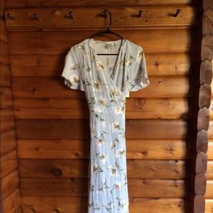 Whimsical Floral Wrap Dress