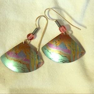 Vintage Holly Yashi artist signed earrings