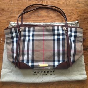Burberry House Check Canterbury Tote Dark Tan