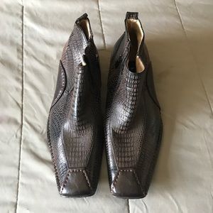 Brown Square Toe Shoes