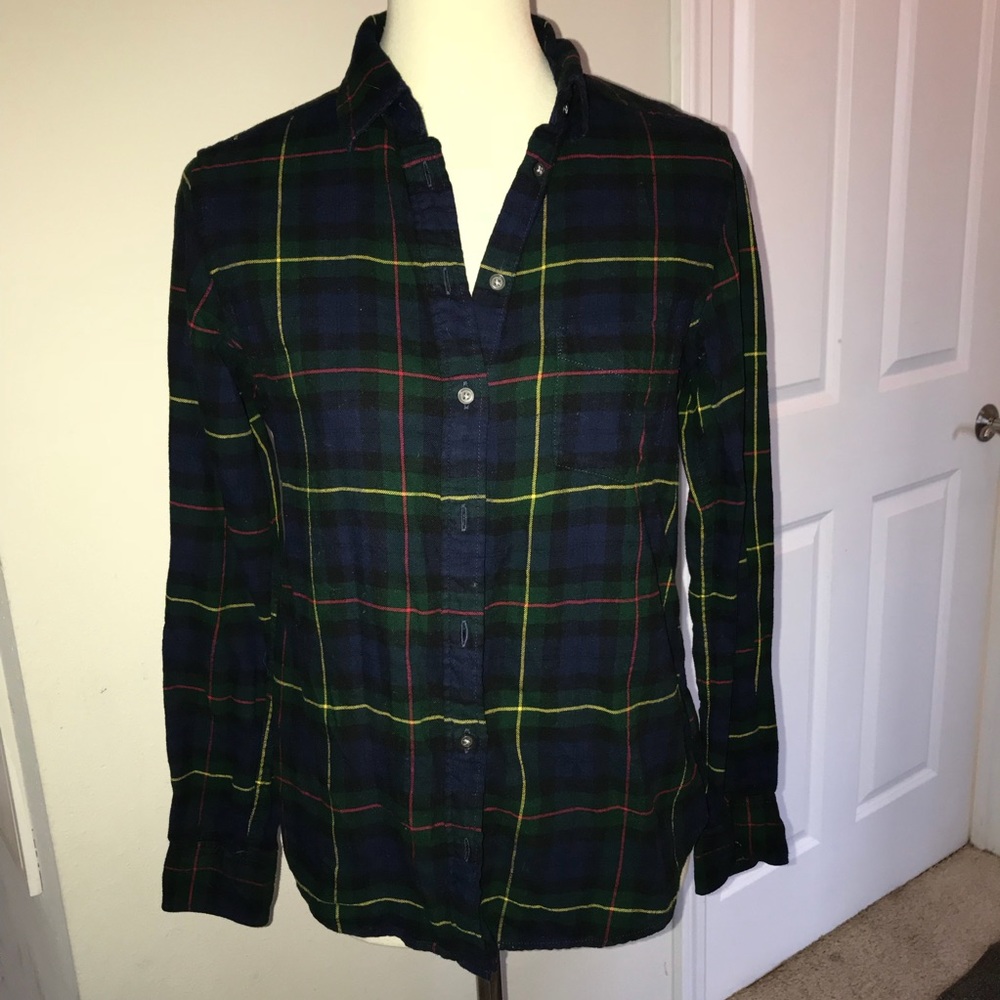 Uniqulo flannel navy small
