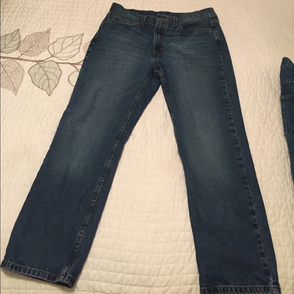 Faded Glory Men's straight fit 34 x 29 blue jeans