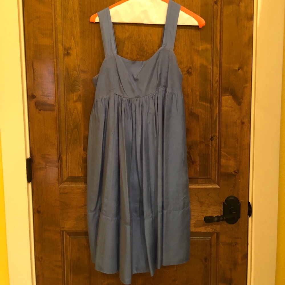 100% Silk Express Blue Dress