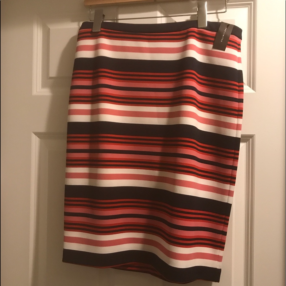 NWT. Stripped pencil skirt by The Limited.
