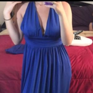 royal blue long prom/ party dress