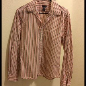 Striped button long sleeve