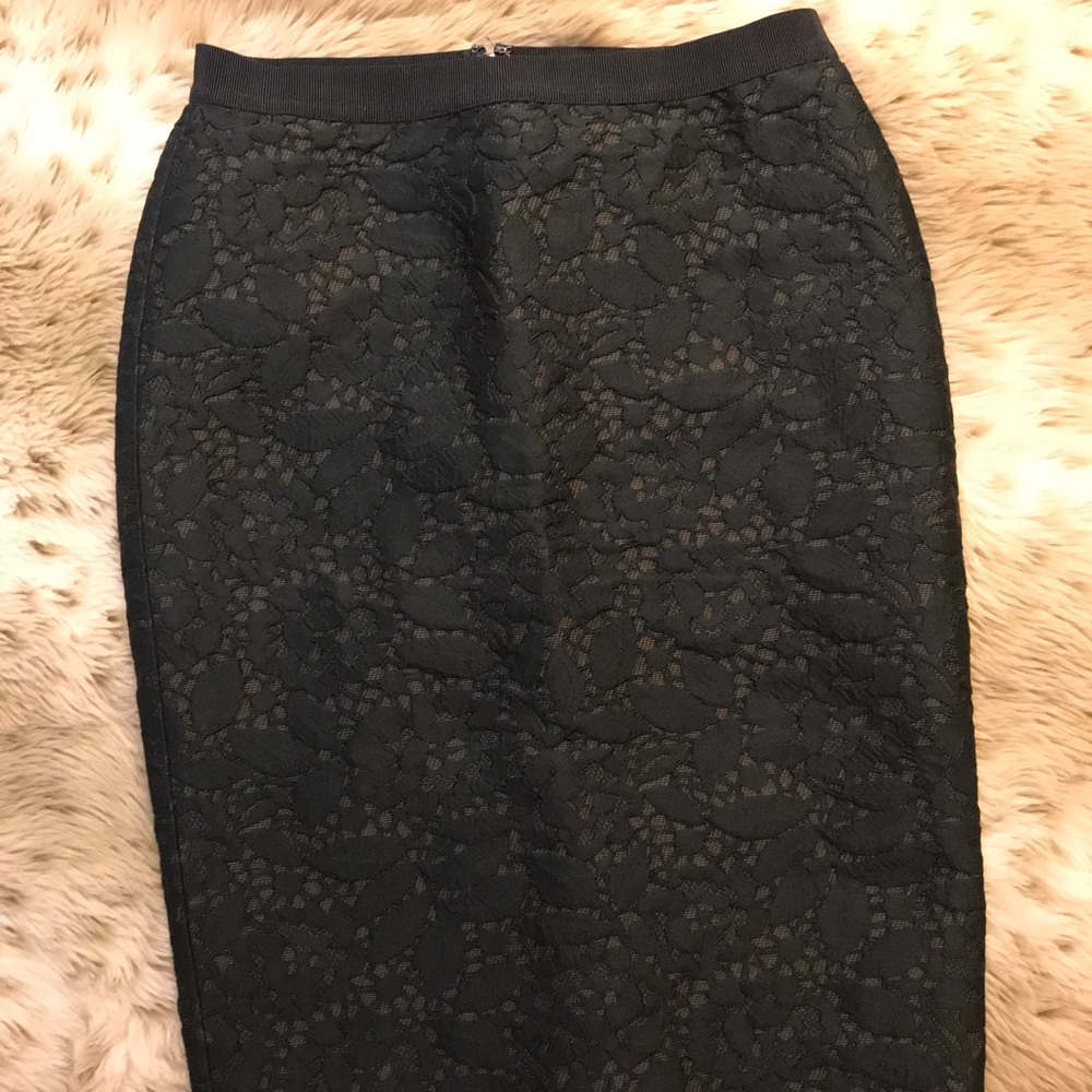*NWT Emerald Green Lace Ann Taylor Pencil Skirt